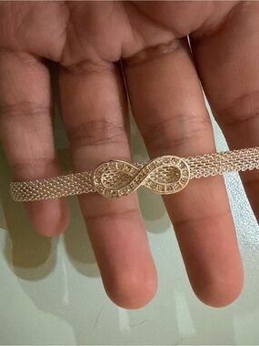 Super Delicate Silver Infinity Mesh Bracelet